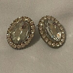 Elegant‎ Silver Crystal Stud Earrings